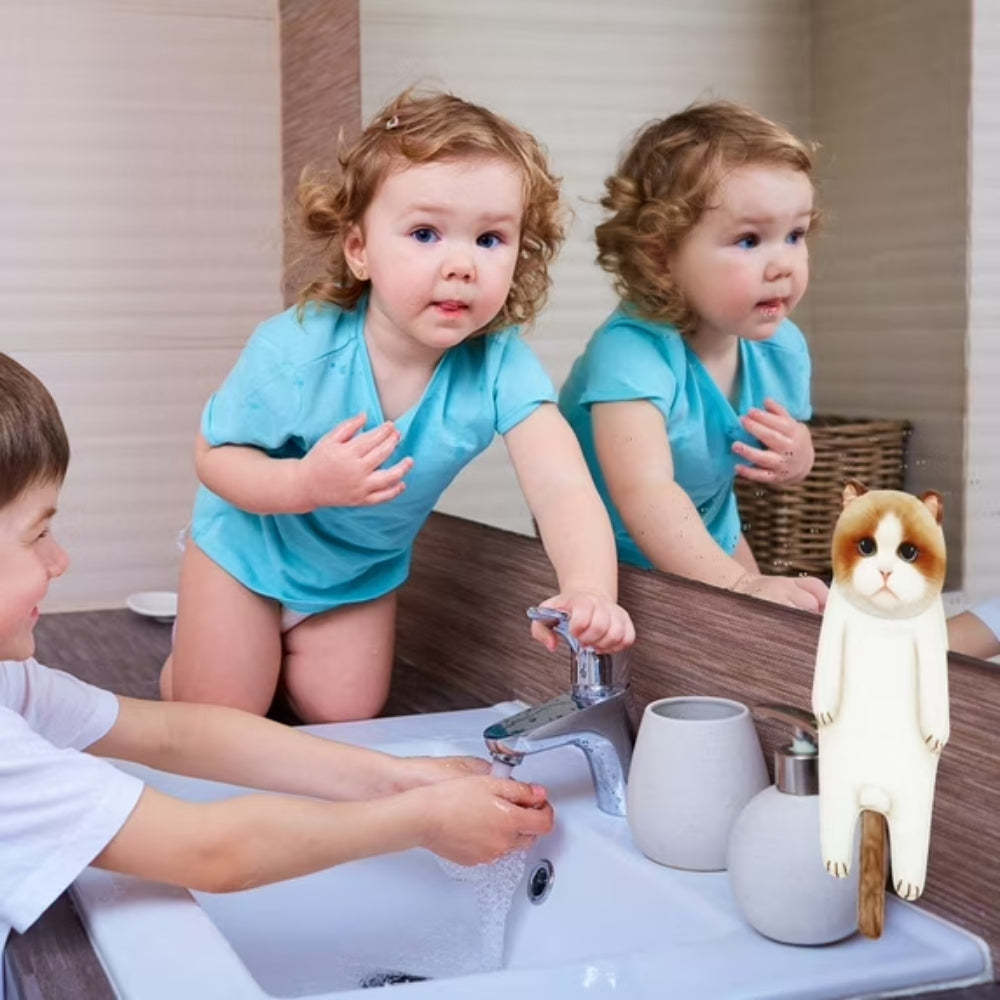 Adorable Cat Hand Towel With Hanging Loop - Ragdoll Cat