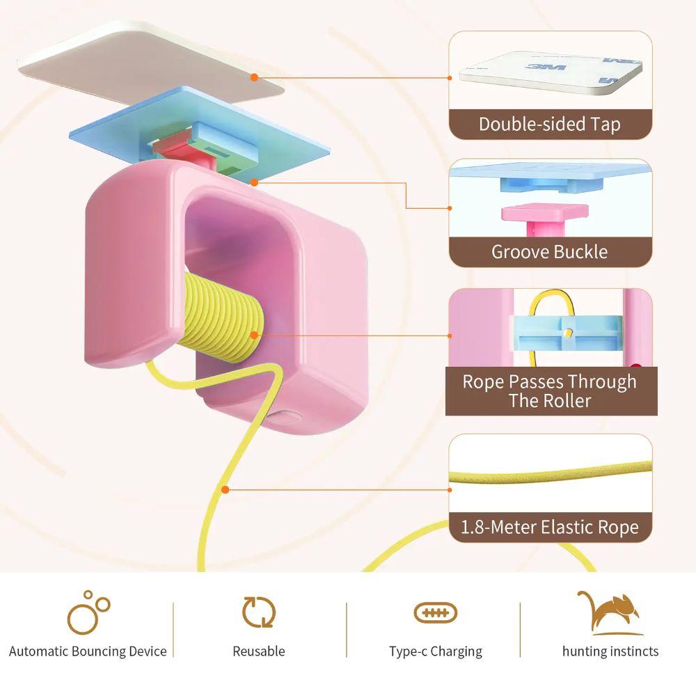 Automatic Electric Cat Teaser Toy With Rising & Falling Motion