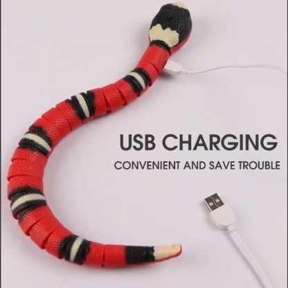 Realistic 3D Snake Interactive Cat Toy – Smart Sensor Automatic Moving Toy