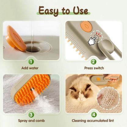 PuffEase Spritz: Quick & Easy Pet Hair Remover Comb
