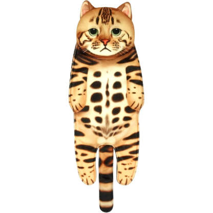 Adorable Cat Hand Towel With Hanging Loop - Bengal Cat