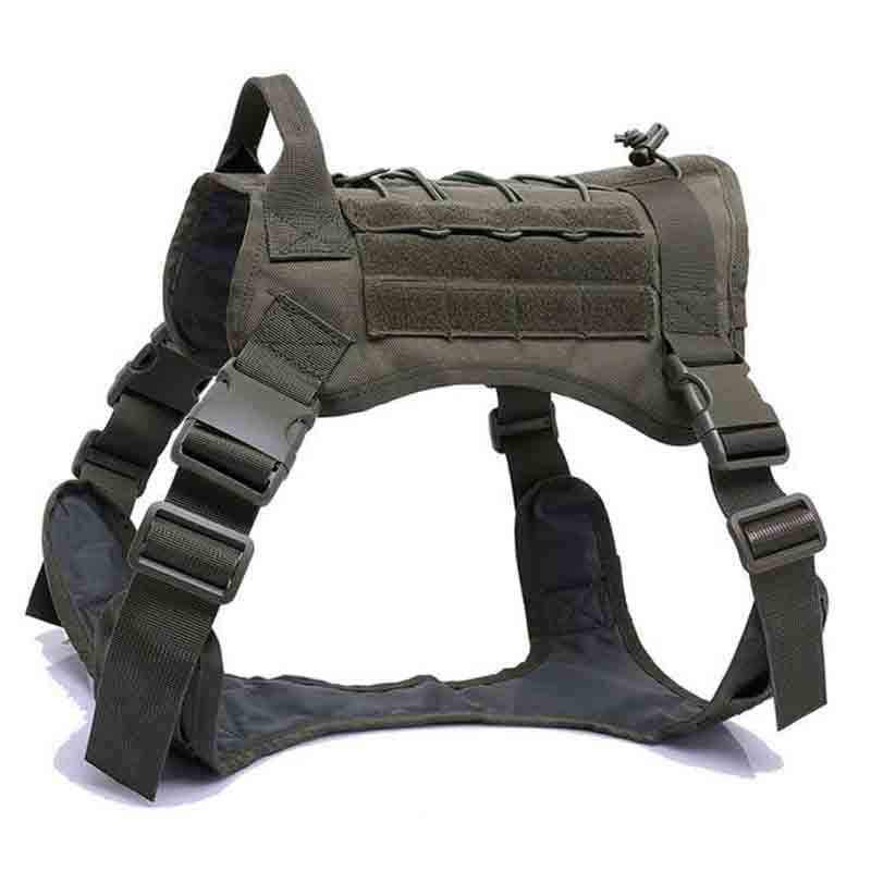 Tactical No-Choke Dog Harness Service Vest With Top Handle