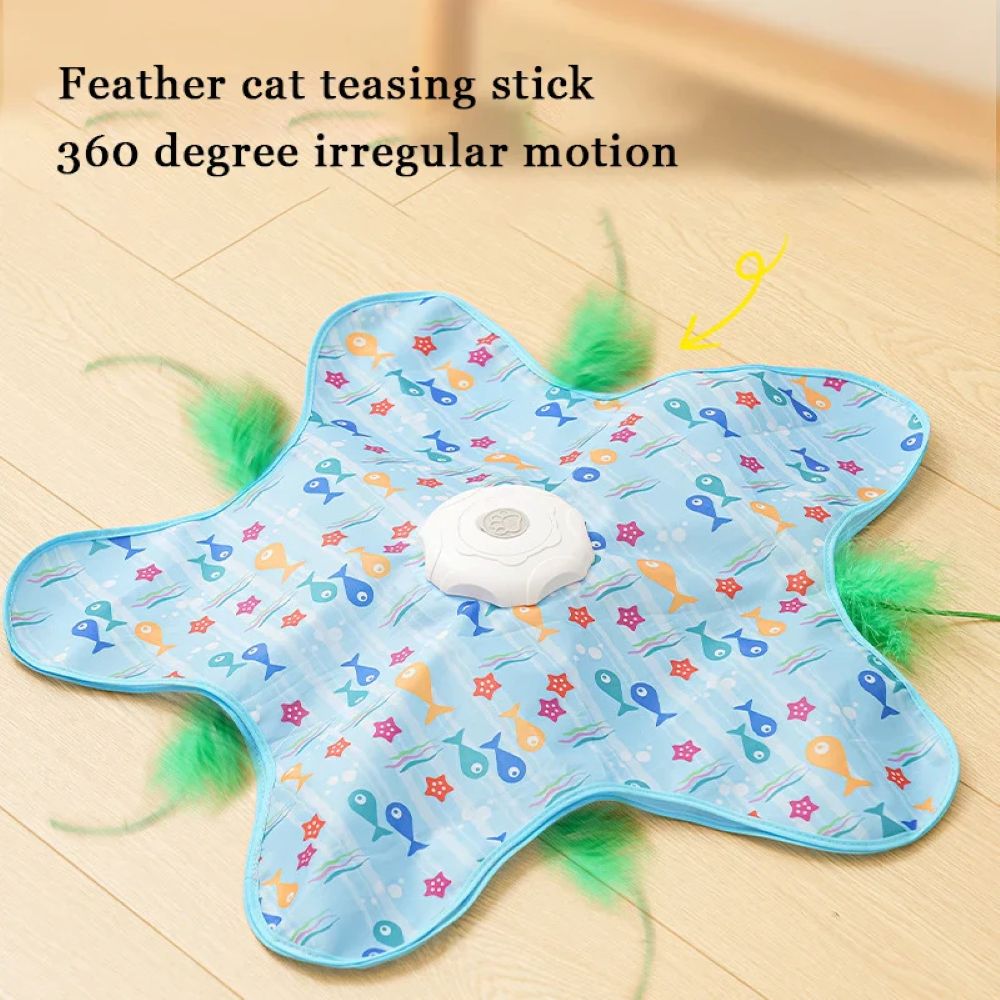 Interactive Hide & Seek Cat Toy With Moving Feather