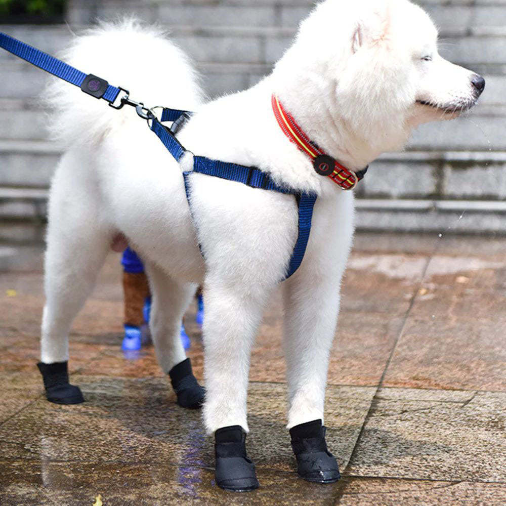 Waterproof Silicone Dog Rain Boots - 4-Pack