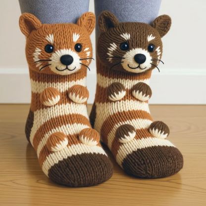 3D Knit Animal Socks
