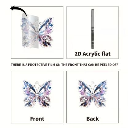 Crystal Butterfly Acrylic Pendant