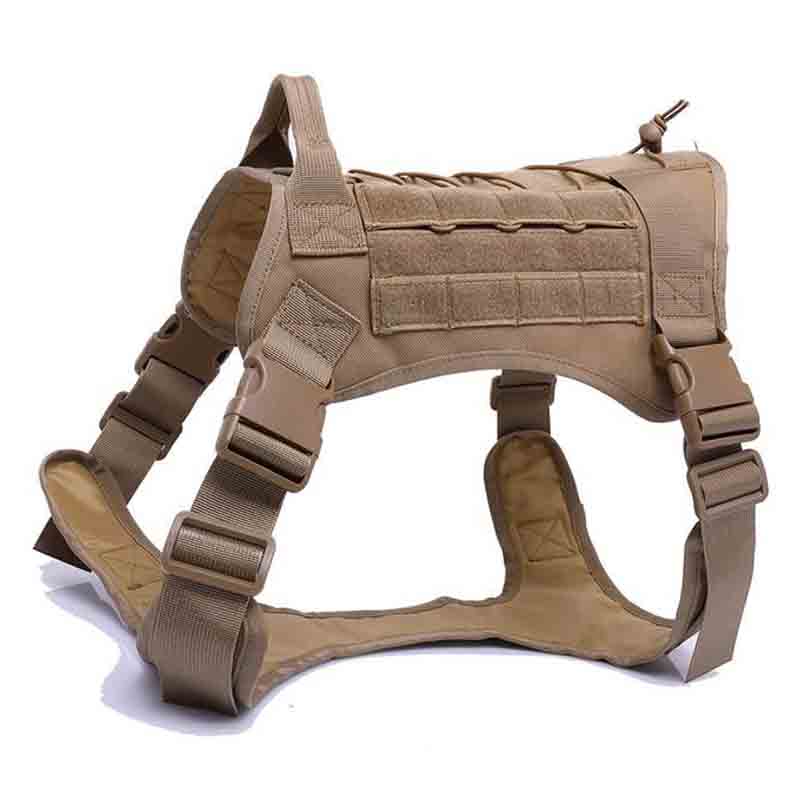 Tactical No-Choke Dog Harness Service Vest With Top Handle