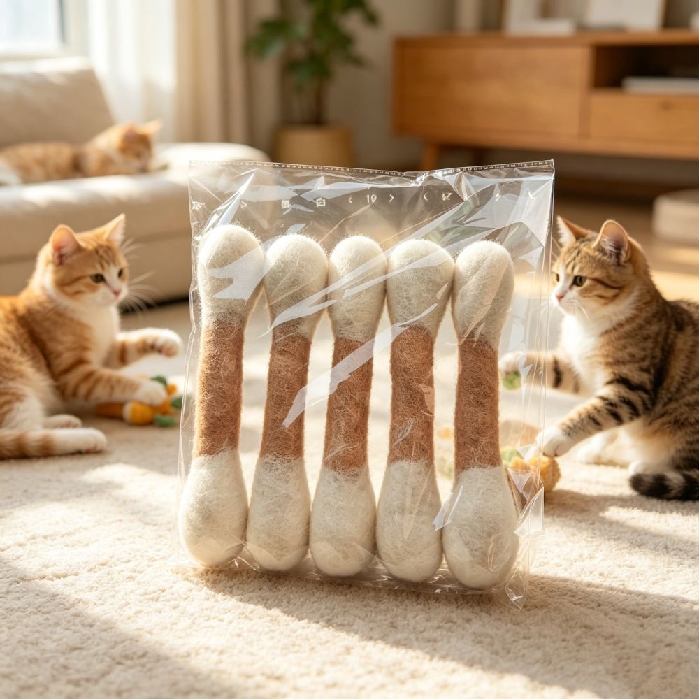 Extra-Large Catnip - Bite-Resistant Wool Felt Stick
