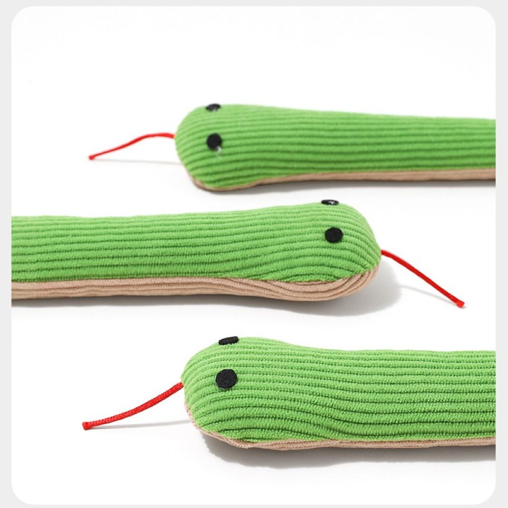 Interactive Snake Plush Toy for Cats & Dogs – Crinkle Paper Inside, Bite-Resistant Design