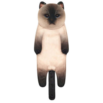 Adorable Cat Hand Towel With Hanging Loop - Siamese Cat
