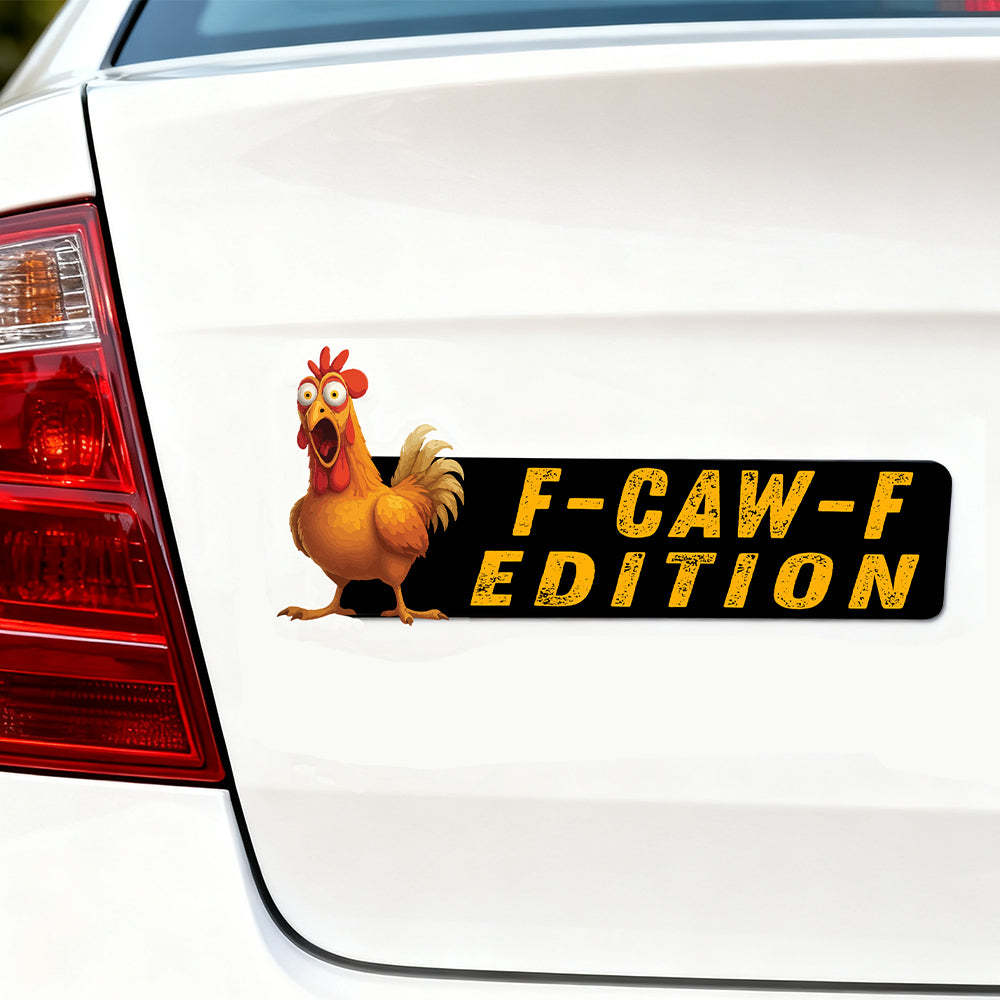 F-CAW-F Funny Rooster Car Badge Laser Cutting Car Emblem