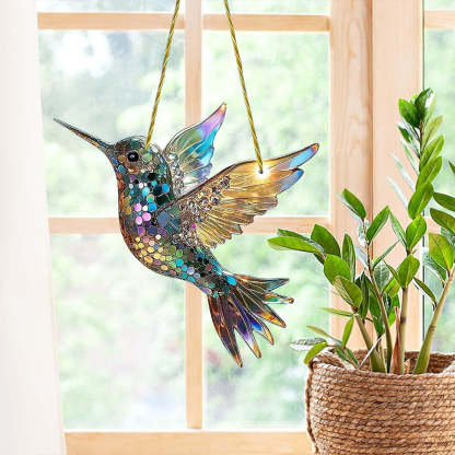 Crystal Bird Stained Art Ornament
