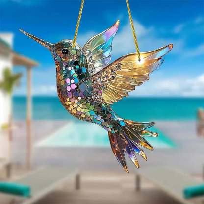 Crystal Bird Stained Art Ornament