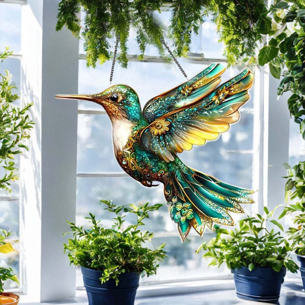 Crystal Bird Stained Art Ornament