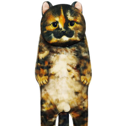 Adorable Cat Hand Towel With Hanging Loop - Tortoiseshell Cat