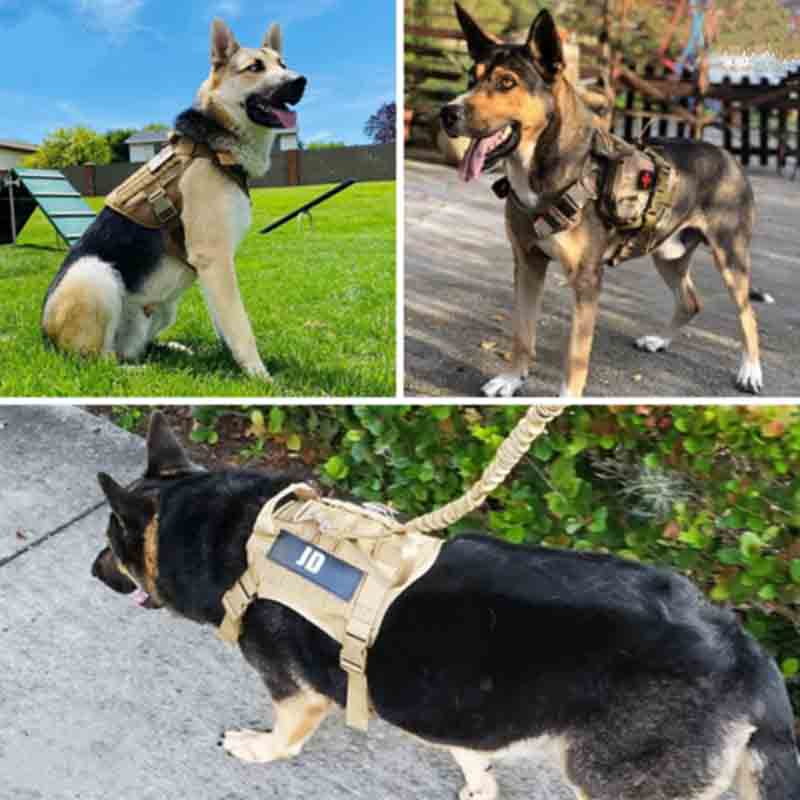 Tactical No-Choke Dog Harness Service Vest With Top Handle