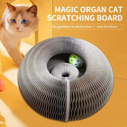 Magic Organ Cat Scratching Board - Comes with A Toy Bell Ball