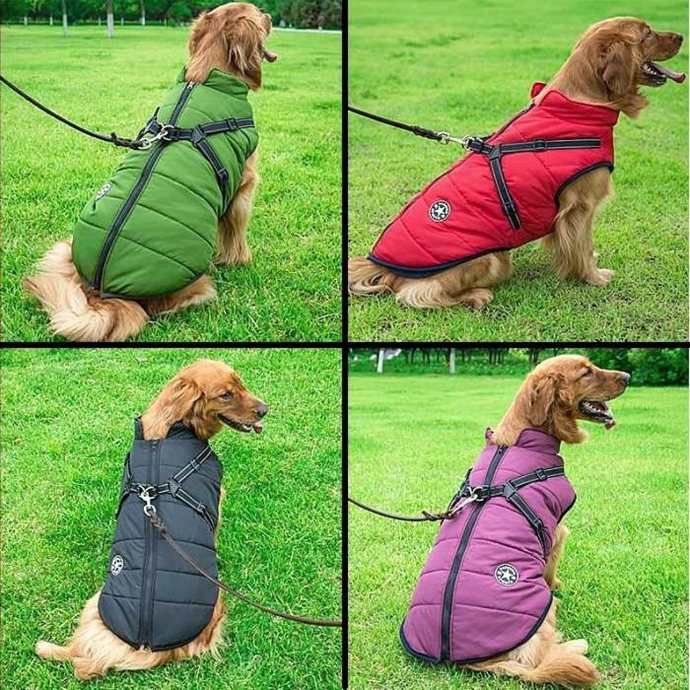 Waterproof Winter Jacket with Built-in Harness