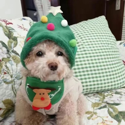 Adorable Christmas Tree Pom-Pom Hat