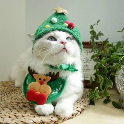 Adorable Christmas Tree Pom-Pom Hat