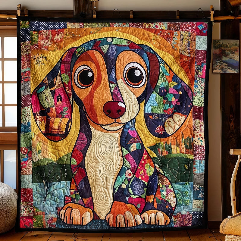 Colorful Dachshund Blanket - H323 - Premium Blanket