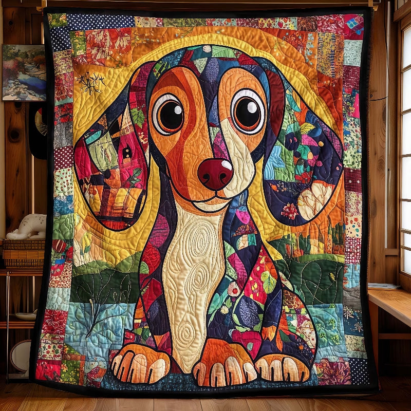Colorful Dachshund Blanket - H323 - Premium Blanket