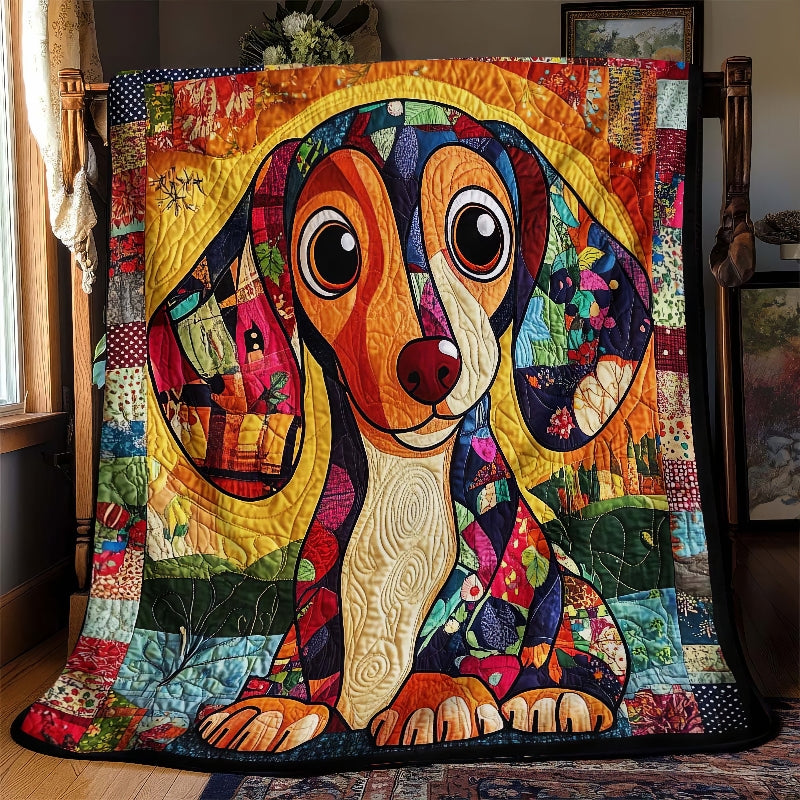 Colorful Dachshund Blanket - H323 - Premium Blanket