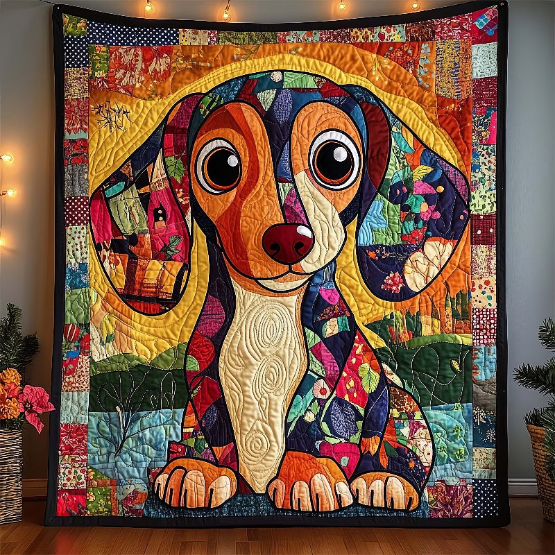 Colorful Dachshund Blanket - H323 - Premium Blanket