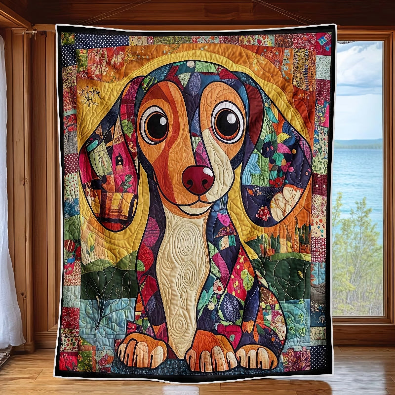 Colorful Dachshund Blanket - H323 - Premium Blanket