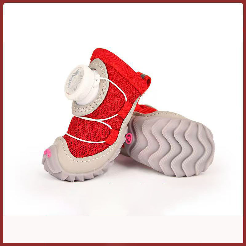 All-Terrain Dog Shoes With Anti-Slip Soles & Dial Adjustment - 4Pcs