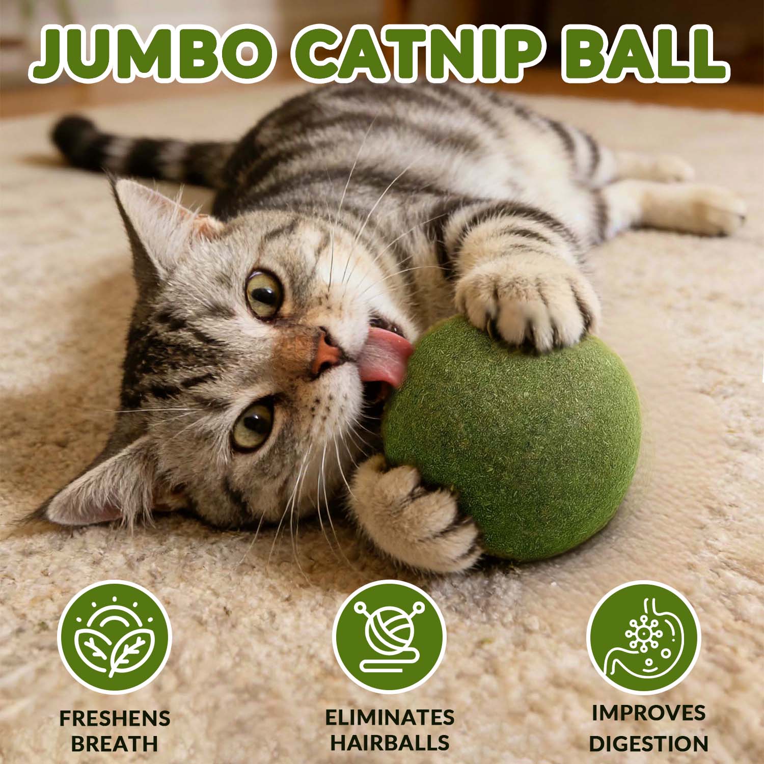 Giant Catnip Ball - Extra Large 10cm+ Jumbo Size For Cats