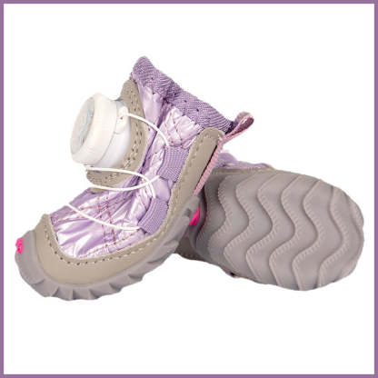 Fleece-Lined Winter Dog Shoes With Dial Fit System – 4PCS