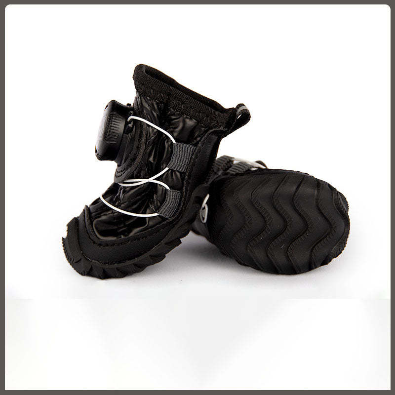 Fleece-Lined Winter Dog Shoes With Dial Fit System – 4PCS
