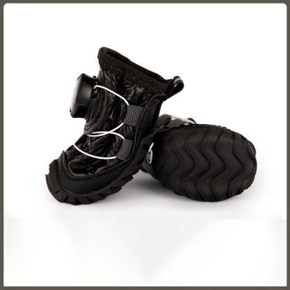 Fleece-Lined Winter Dog Shoes With Dial Fit System – 4PCS