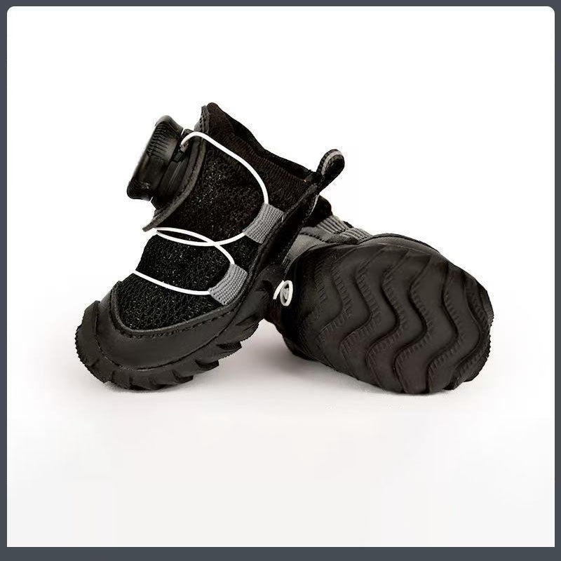 Ultra-Breathable Mesh Dog Shoes With Dial Adjustment – 4PCS