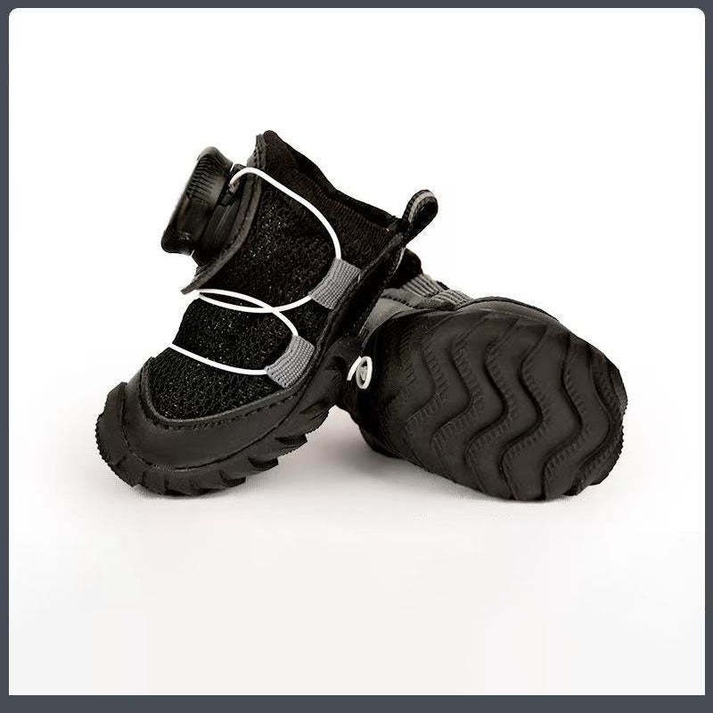 Ultra-Breathable Mesh Dog Shoes With Dial Adjustment – 4PCS