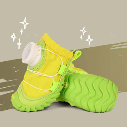 Stylish Colorblock Dog Shoes With Dial Fit System - 4-Pack