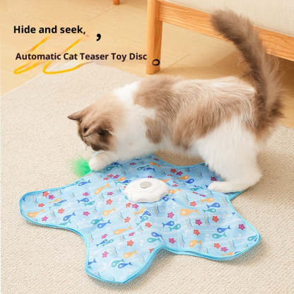 Interactive Hide & Seek Cat Toy With Moving Feather