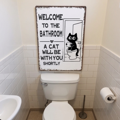 Vintage Black & White Humor Metal Sign - BW010