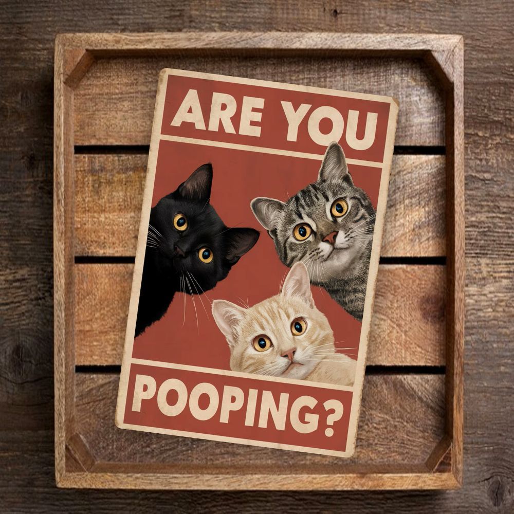 Vintage Black & White Humor Metal Sign