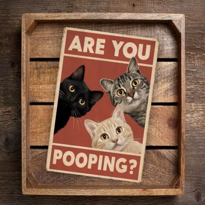 Vintage Black & White Humor Metal Sign