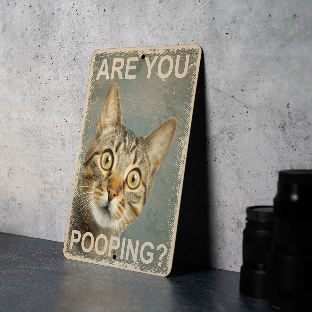Vintage Black & White Humor Metal Sign