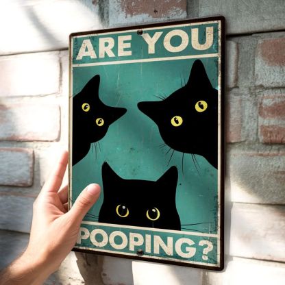 Vintage Black & White Humor Metal Sign