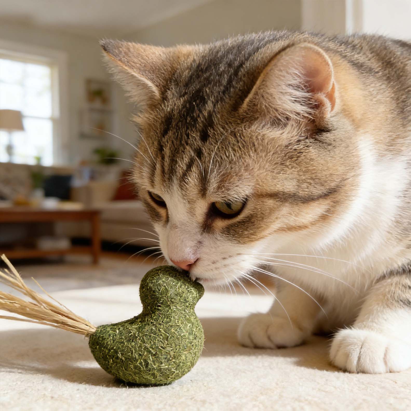 Raffia Catnip Chew Toy – Natural Handmade Play Toy For Cats