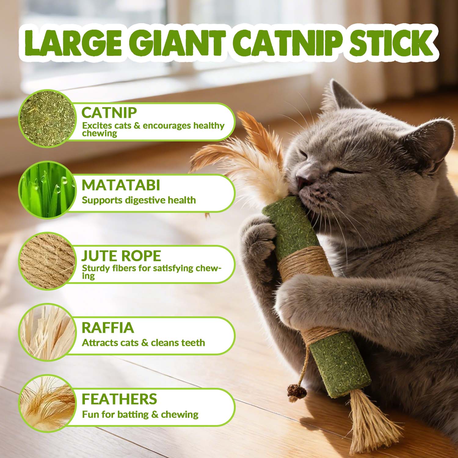 Jumbo Giant Catnip Stick Toy – Extra Large For Cats