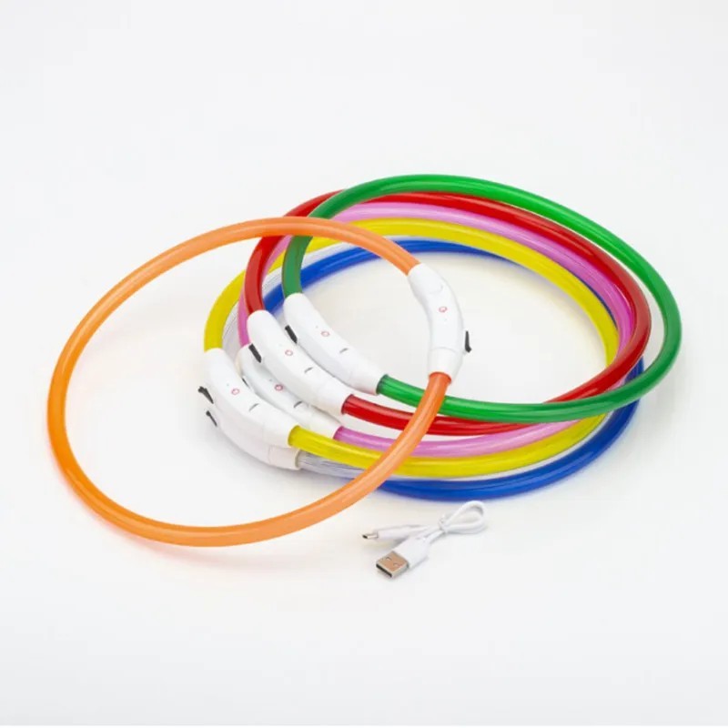 USB Rechargeable Fiber Optic LED Pet Collar