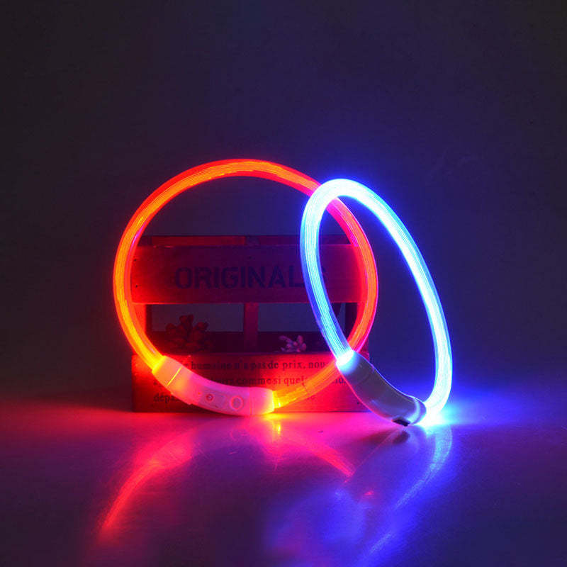 USB Rechargeable Fiber Optic LED Pet Collar