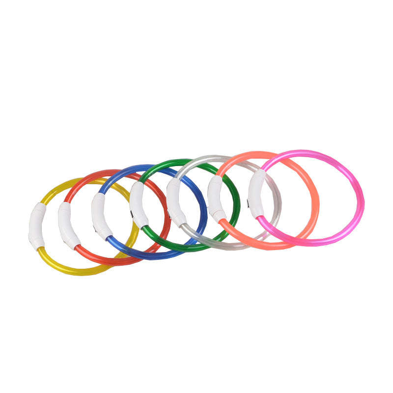 USB Rechargeable Fiber Optic LED Pet Collar