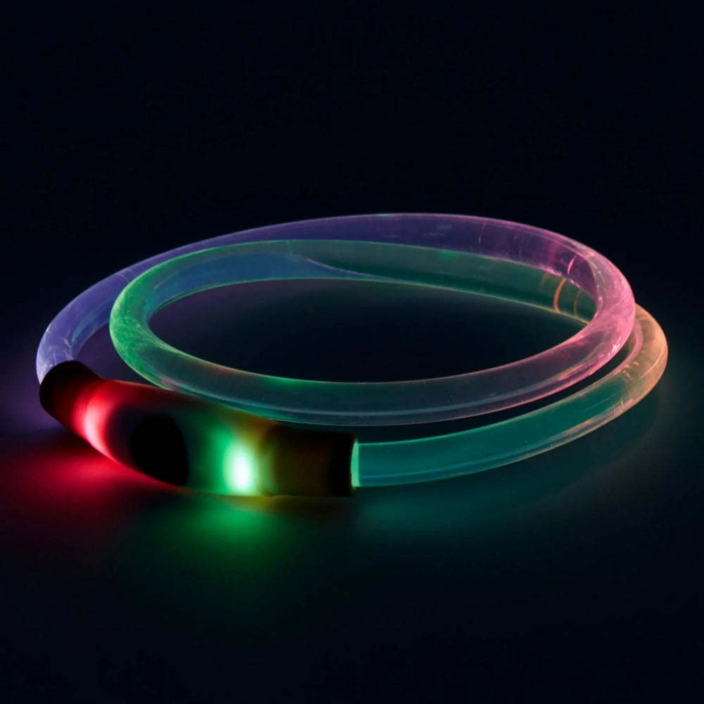 USB Rechargeable Fiber Optic LED Pet Collar