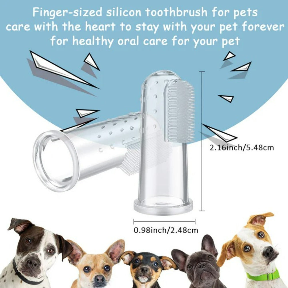 Silicone Finger Toothbrush For Dogs & Cats